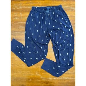 Polo Ralph Lauren Mens Pajama Pants Loungewear All Over Pony Sleep Bottoms Small